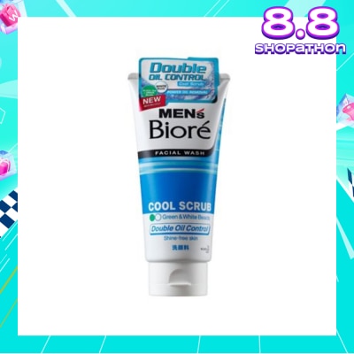 MEN'S BIORE Double Oil Control Cool Scrub