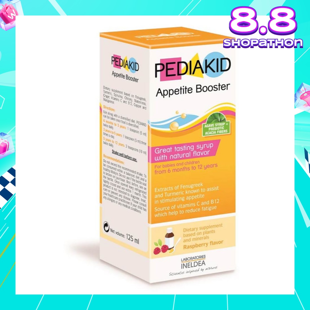 Appetite Booster Great Tasting Syrup Dietry Supplement Raspberry Flavour (From 6mths to 12yrs old) 125ml
