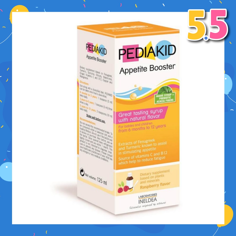 Appetite Booster Great Tasting Syrup Dietry Supplement Raspberry Flavour (From 6mths to 12yrs old) 125ml
