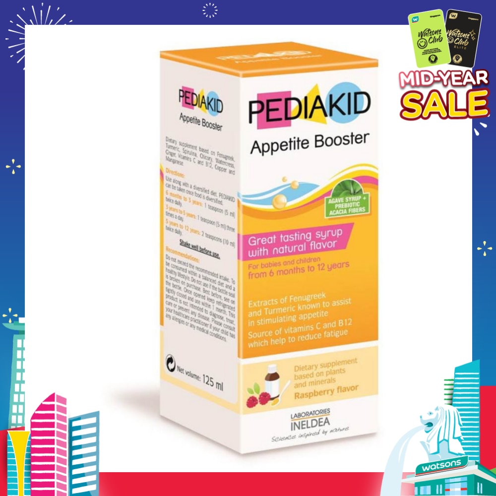 Appetite Booster Great Tasting Syrup Dietry Supplement Raspberry Flavour (From 6mths to 12yrs old) 125ml