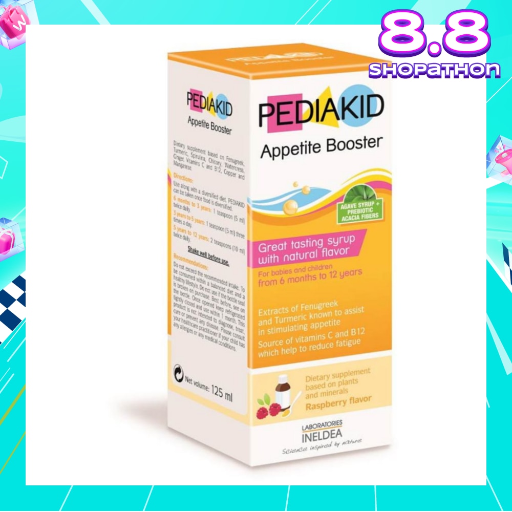 Appetite Booster Great Tasting Syrup Dietry Supplement Raspberry Flavour (From 6mths to 12yrs old) 125ml