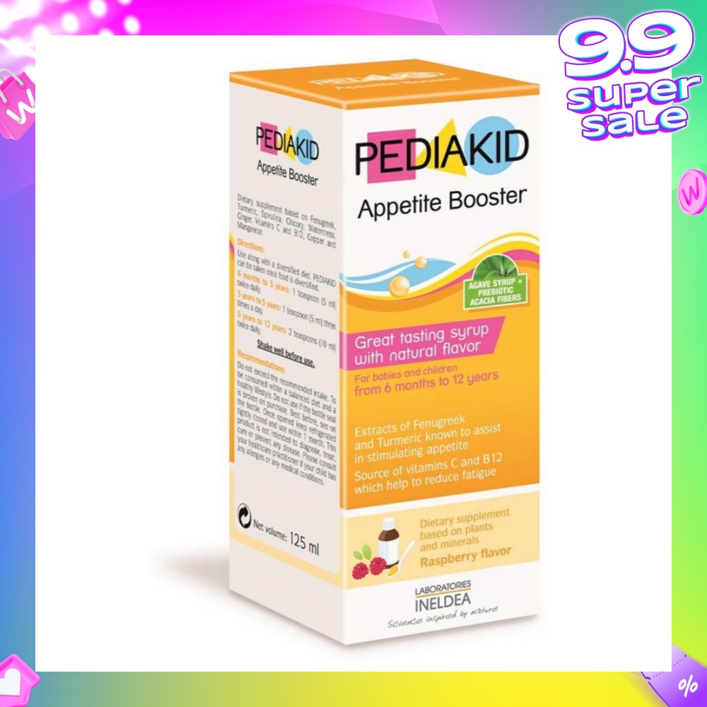 Appetite Booster Great Tasting Syrup Dietry Supplement Raspberry Flavour (From 6mths to 12yrs old) 125ml