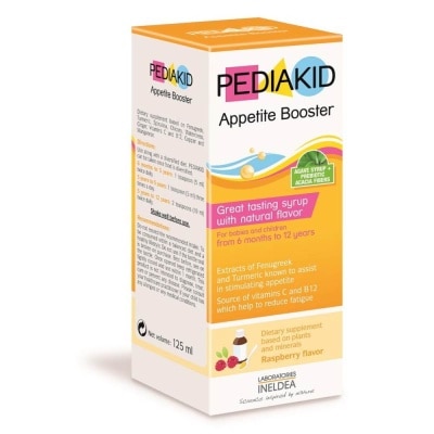 PEDIAKID Appetite Booster Great Tasting Syrup Dietry Supplement Raspberry Flavour (From 6mths to 12yrs old) 125ml