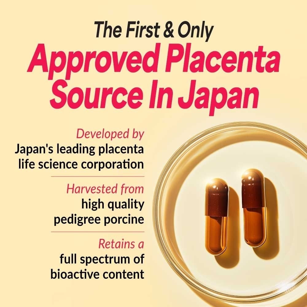 Le Ageless Placenta99 with Ceramides & Collagen Peptides Anti-Aging Beauty Supplement Capsule (For Skin, Energy, Menopause & Hormonal Support) 60s image