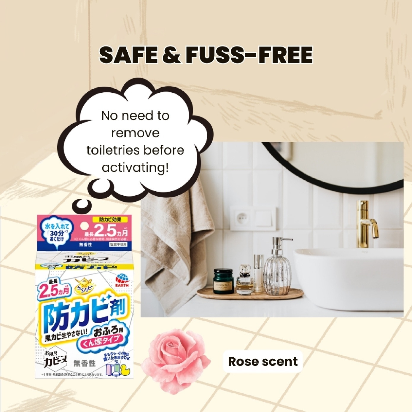 Mould Prevention Fumigator for Bathroom (Unscented) 170g