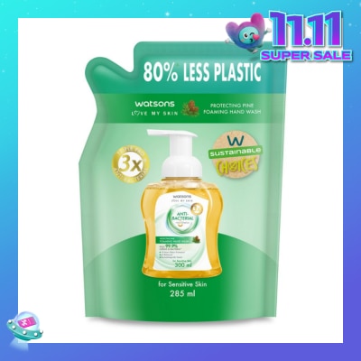 WATSONS Anti-Bacterial Protecting Fine Foaming Hand Wash Refill Pack (For Sensitive Skin) 285ml