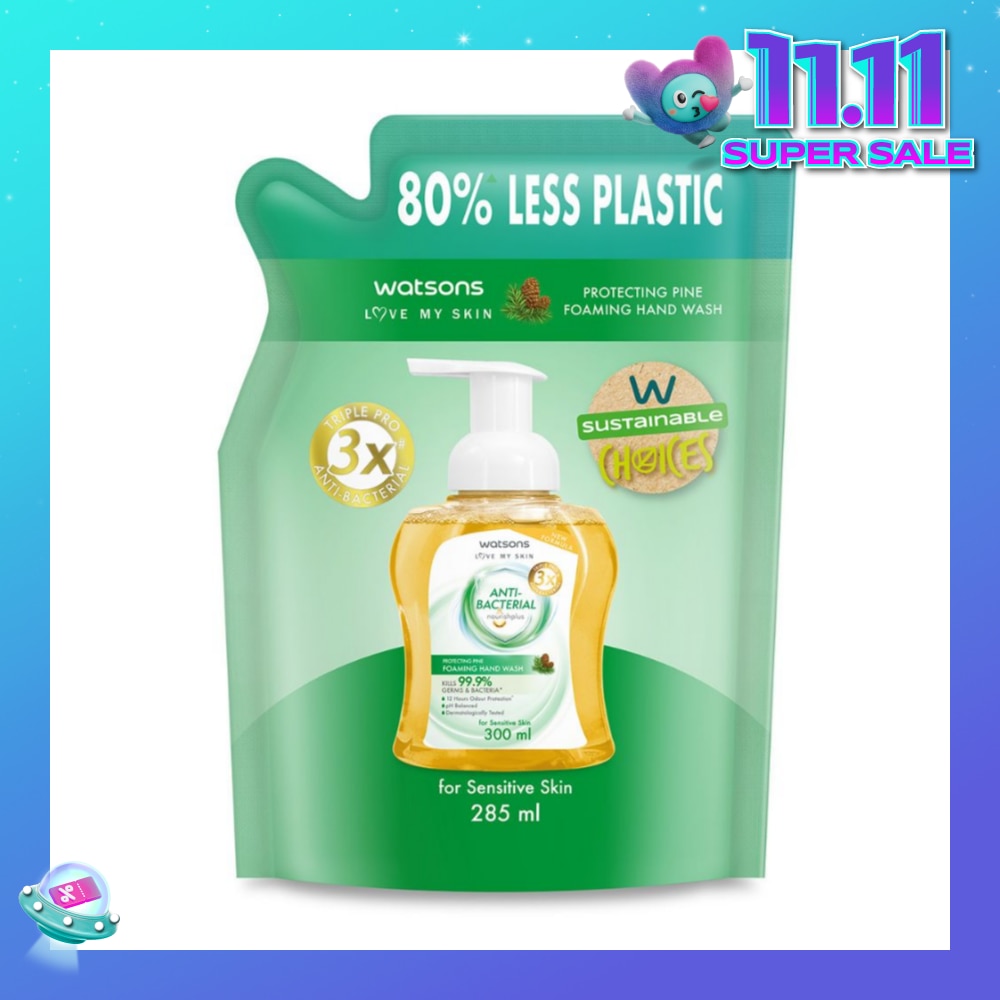 Anti-Bacterial Protecting Fine Foaming Hand Wash Refill Pack (For Sensitive Skin) 285ml