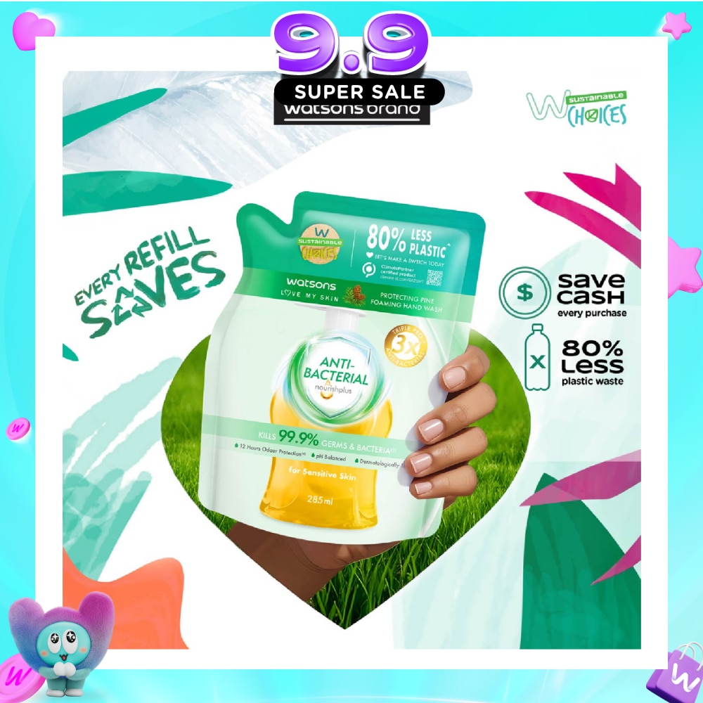 Anti-Bacterial Protecting Fine Foaming Hand Wash Refill Pack (For Sensitive Skin) 285ml image