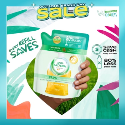 WATSONS - Anti-Bacterial Protecting Fine Foaming Hand Wash Refill Pack (For Sensitive Skin) 285ml