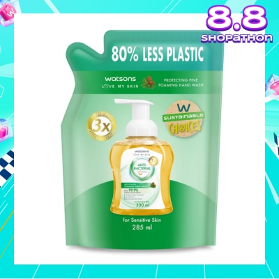 WATSONS Anti-Bacterial Protecting Fine Foaming Hand Wash Refill Pack (For Sensitive Skin) 285ml