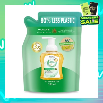 WATSONS Anti-Bacterial Protecting Fine Foaming Hand Wash Refill Pack (For Sensitive Skin) 285ml