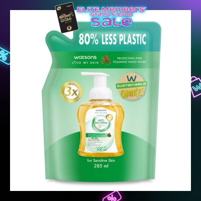 WATSONS Anti-Bacterial Protecting Fine Foaming Hand Wash Refill Pack (For Sensitive Skin) 285ml
