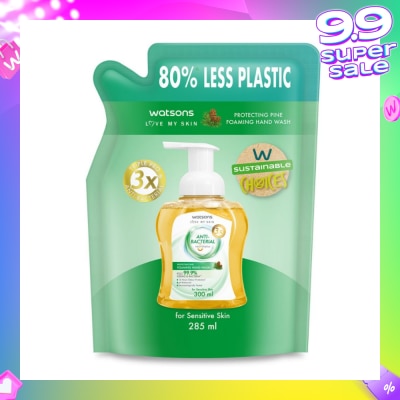WATSONS Anti-Bacterial Protecting Fine Foaming Hand Wash Refill Pack (For Sensitive Skin) 285ml