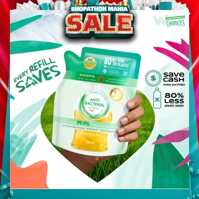 WATSONS - Anti-Bacterial Protecting Fine Foaming Hand Wash Refill Pack (For Sensitive Skin) 285ml