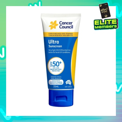 CANCER COUNCIL Ultra Sunscreen SPF50+ UVA/UVB (Protective Lotion For Harsh UV Conditions) 35ml