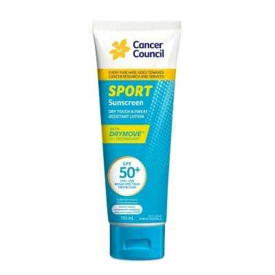 CANCER COUNCIL Sport Sunscreen SPF50+ UVA/UVB (Dry Touch & Sweat Resistant Lotion) 110ml