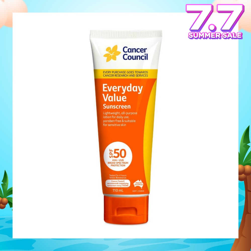 Everyday Value Sunscreen SPF50+ UVA/UVB (Free Paraben & Suitable For Sensitive Skin) 110ml
