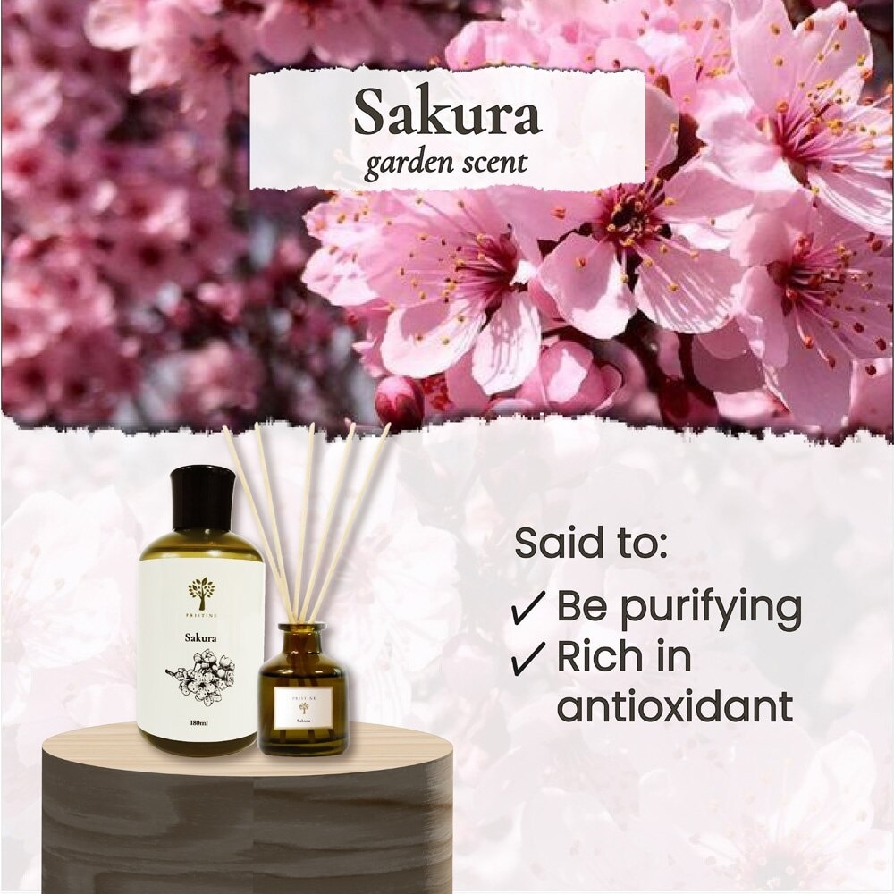 Reed Diffuser Garden Series Sakura (For Purifying & Rich In Antioxidant) 50ml