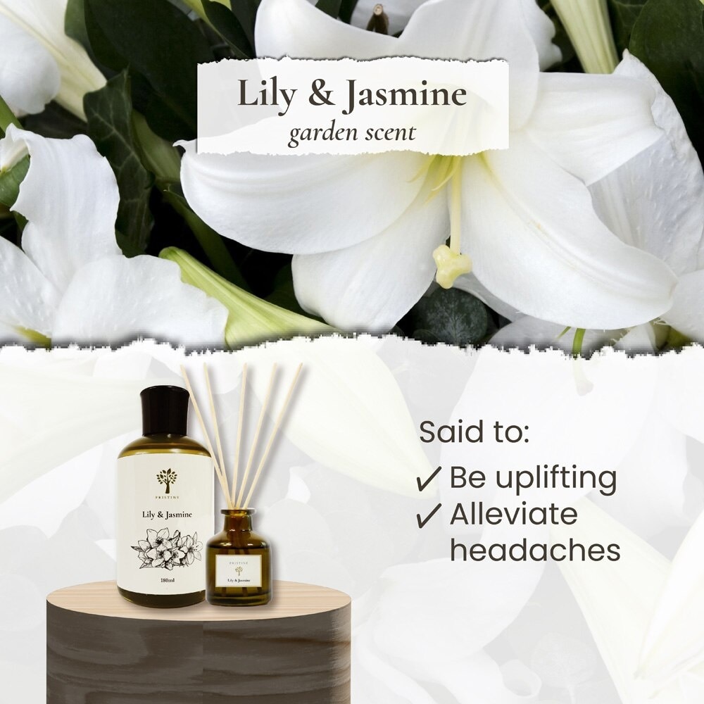 Reed Diffuser Garden Series Lily & Jasmine (For Uplifting And Alleviate Headaches) 50ml