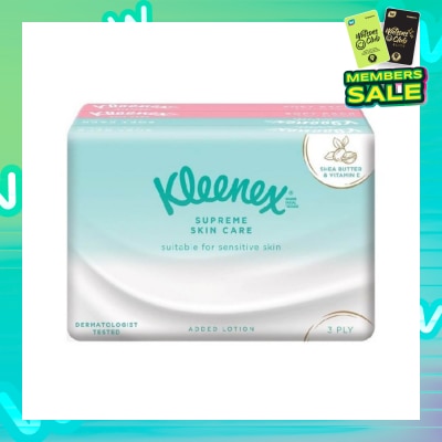 KLEENEX Supreme Skincare Ultra Soft 3-Ply Facial Tissues 4 x 44s