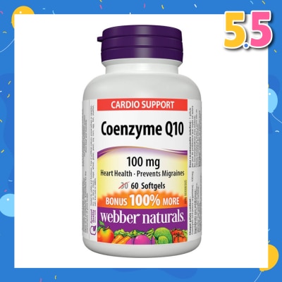 WEBBER NATURALS Coenzyme Q10 100mg 60's Softgels