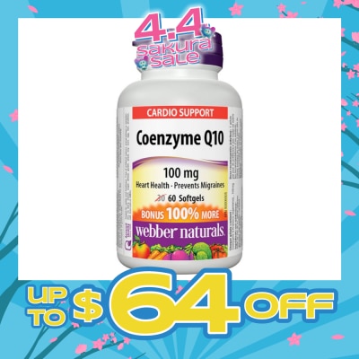 WEBBER NATURALS - Coenzyme Q10 100mg 60's Softgels