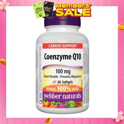 WEBBER NATURALS Coenzyme Q10 100mg 60's Softgels