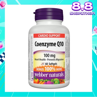 WEBBER NATURALS Coenzyme Q10 100mg 60's Softgels