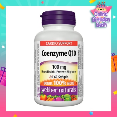 WEBBER NATURALS Coenzyme Q10 100mg 60's Softgels