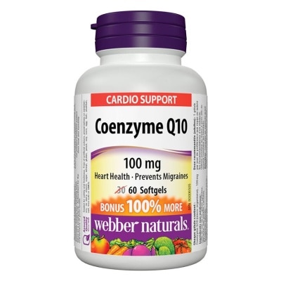 WEBBER NATURALS Coenzyme Q10 100mg 60's Softgels