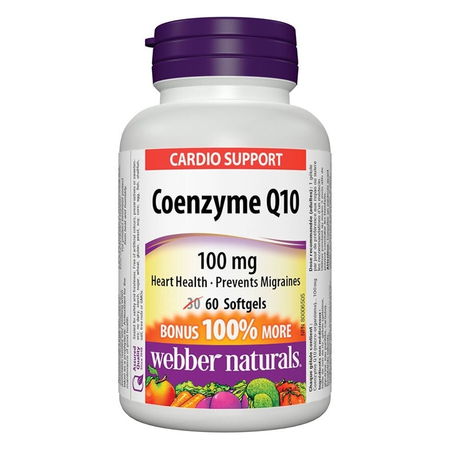 Coenzyme Q10 100mg 60's Softgels