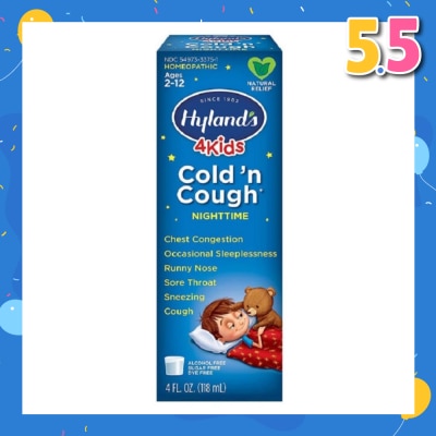 HYLAND'S 5 Kids Cold 'n Cough Night-time (Ages 2-12)  118ml