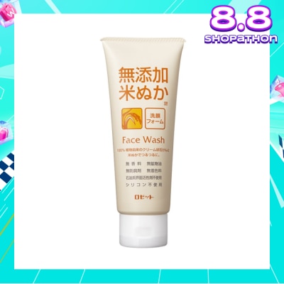 ROSETTE NoAdditive Rice Bran Face Wash 120g