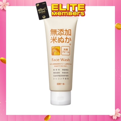 ROSETTE NoAdditive Rice Bran Face Wash 120g