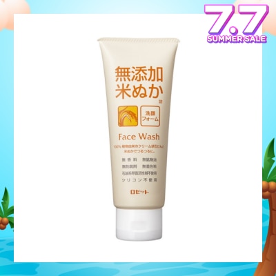 ROSETTE NoAdditive Rice Bran Face Wash 120g