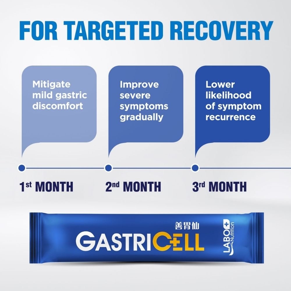 GastriCELL Gastric Comfort & Acid Balance Sachet (Acid Reflux, Heartburn, Bloating, Indigestion, & Burping) 30s