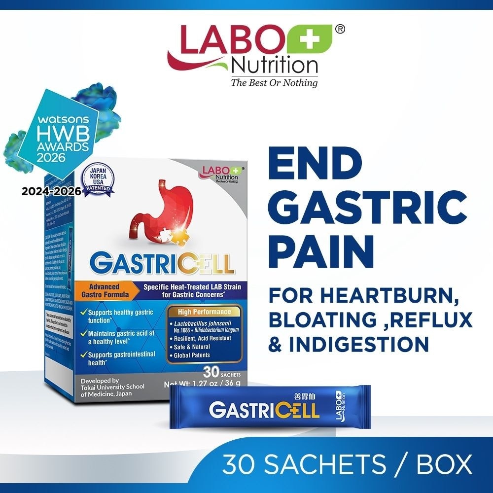 GastriCELL Gastric Comfort & Acid Balance Sachet (Acid Reflux, Heartburn, Bloating, Indigestion, & Burping) 30s
