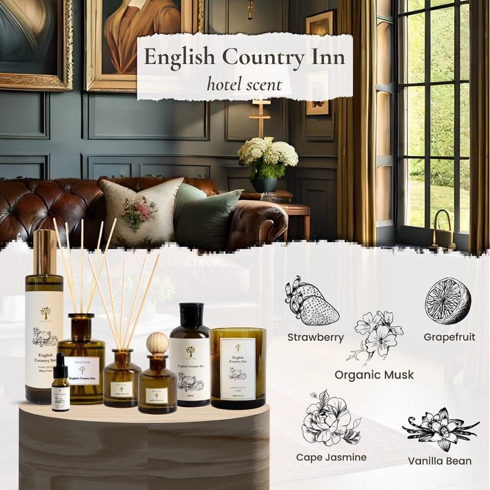 Soy Wax Candle Hotel Series Scent English Country Inn (Sweet Floral Freshness) 250g