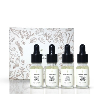 PRISTINE Aroma Concentrate Signature Scent Set (Ivory Coast Cotton, Balsam Pine, Campanula Blossom & Himalayan Tea) 4s