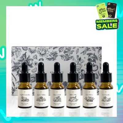 PRISTINE Aroma Concentrate Hotel Scent Set (Moroccan Riad, Casa Particular, Japanese Ryokan, Maldives Villa, Swiss Château & English Country Inn) 6s