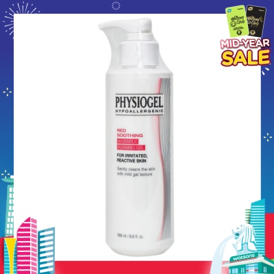 PHYSIOGEL Hypoallergenic Red Soothing Ai Gentle Foaming Gel (For Irritated & Reactive Skin) 180ml