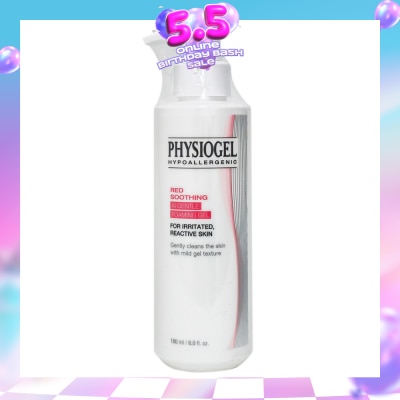 PHYSIOGEL - Hypoallergenic Red Soothing Ai Gentle Foaming Gel (For Irritated & Reactive Skin) 180ml (Expiry: Apr`2027)