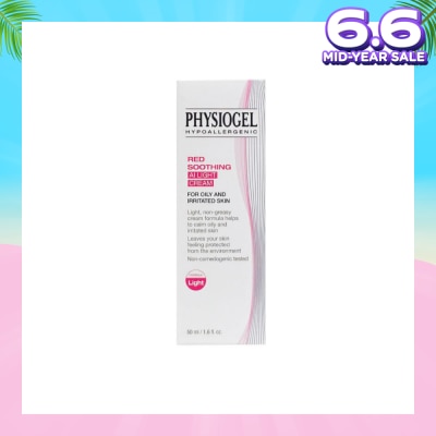 PHYSIOGEL Hypoallergenic Red Soothing AI Light Cream (For Oily & Irritated Skin) 50ml