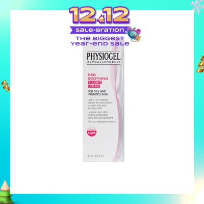 PHYSIOGEL Hypoallergenic Red Soothing AI Light Cream (For Oily & Irritated Skin) 50ml