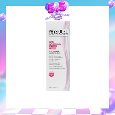 PHYSIOGEL - Hypoallergenic Red Soothing AI Light Cream (For Oily & Irritated Skin) 50ml