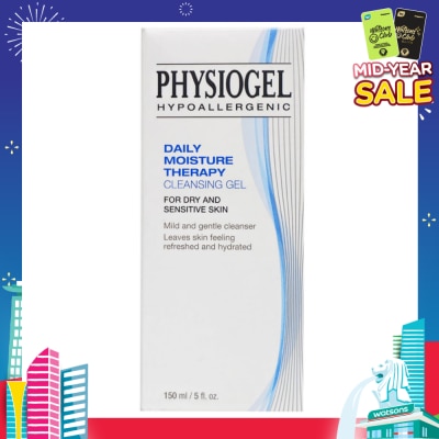 PHYSIOGEL Hypoallergenic Daily Moisture Therapy Cleansing Gel (For Dry & Sensitive Skin) 150ml