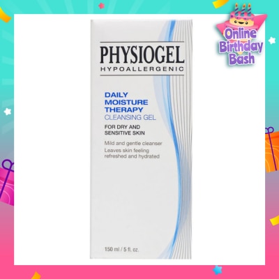 PHYSIOGEL Hypoallergenic Daily Moisture Therapy Cleansing Gel (For Dry & Sensitive Skin) 150ml