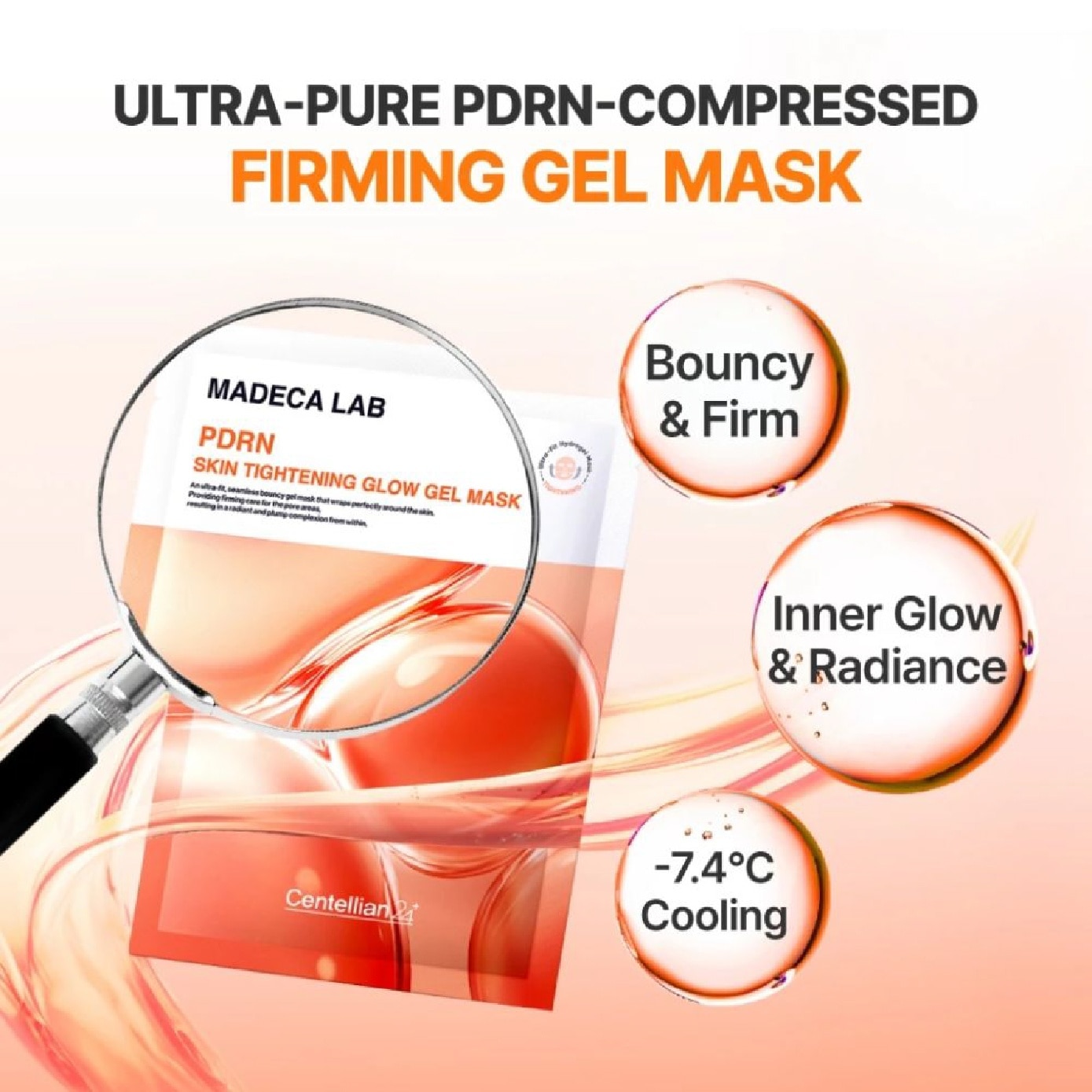 Madeca Lab PDRN Skin Tightening Glow Gel Mask 5s