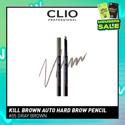 CLIO Kill Brown Auto Hard Brow Pencil 05 Gray Brown 1s