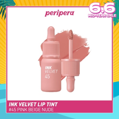PERIPERA Ink Velvet Lip Tint 45 Pink Beige Nude 1s
